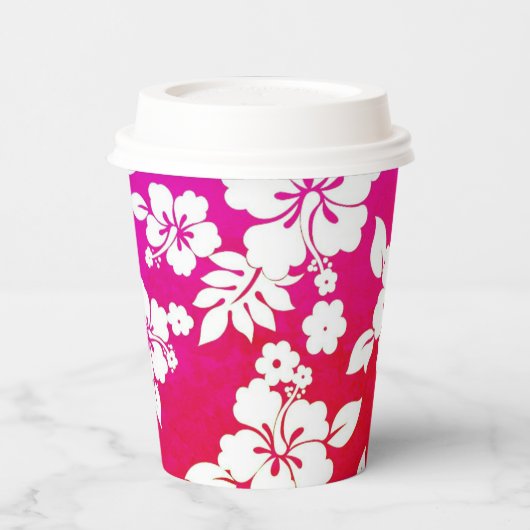 Hawaiian Print Papieren Bekers (Links)
