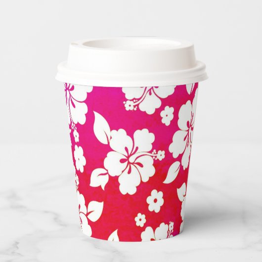 Hawaiian Print Papieren Bekers (Achterkant)