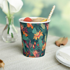 Hawaiian Print Papieren Bekers