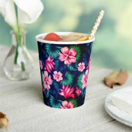 Hawaiian Print Papieren Bekers