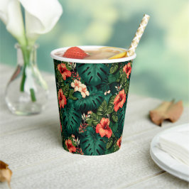 Hawaiian Print Papieren Bekers