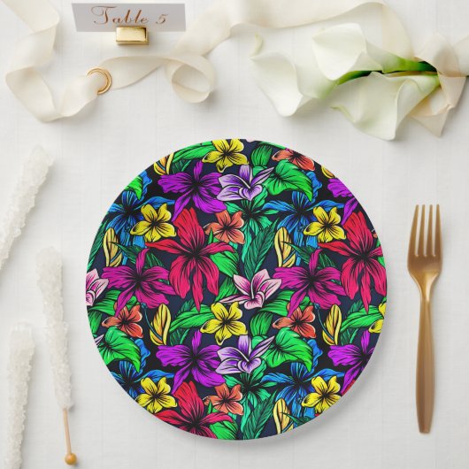 Hawaiian Print Papieren Bordje (Huwelijk)