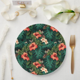 Hawaiian Print Papieren Bordje