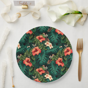 Hawaiian Print Papieren Bordje