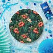Hawaiian Print Papieren Bordje (Feest)