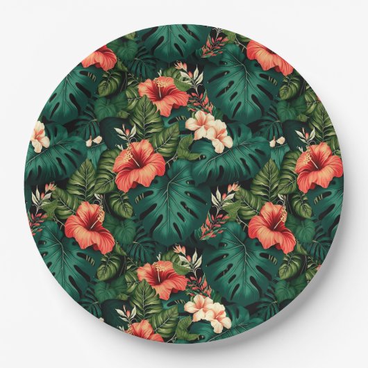 Hawaiian Print Papieren Bordje (Voorkant)