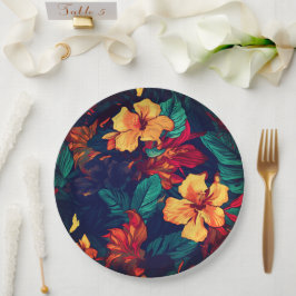Hawaiian Print Papieren Bordje