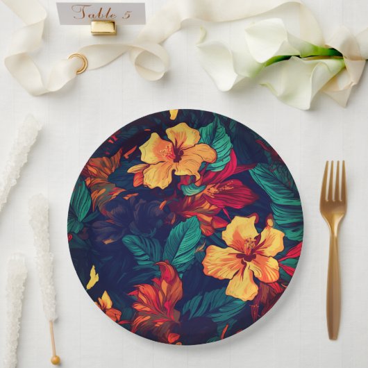Hawaiian Print Papieren Bordje (Huwelijk)