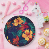 Hawaiian Print Papieren Bordje (Feest)