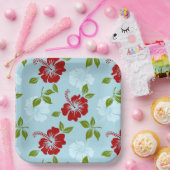 Hawaiian Print Papieren Bordje (Feest)