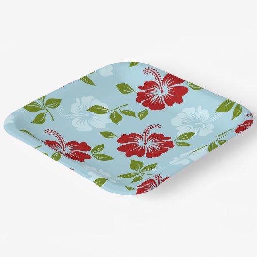 Hawaiian Print Papieren Bordje (Gebogen)