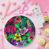 Hawaiian Print Papieren Bordje (Feest)