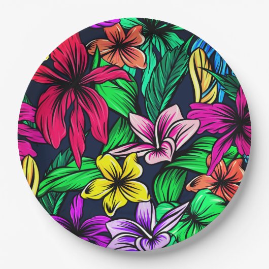 Hawaiian Print Papieren Bordje (Voorkant)