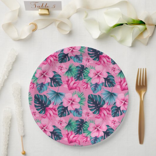 Hawaiian Print Papieren Bordje (Huwelijk)