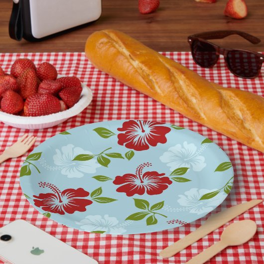 Hawaiian Print Papieren Bordje (Picknick)