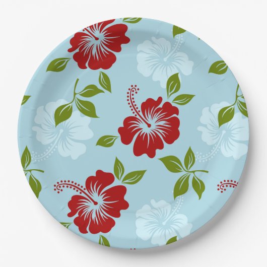 Hawaiian Print Papieren Bordje (Voorkant)