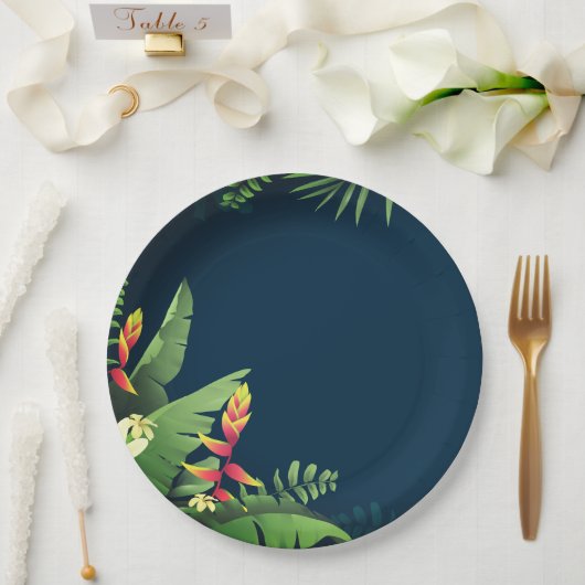 Hawaiian Print Papieren Bordje (Huwelijk)