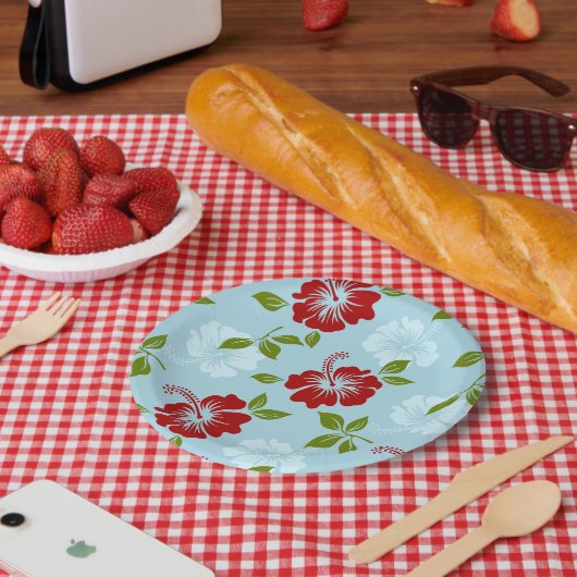 Hawaiian Print Papieren Bordje (Picknick)