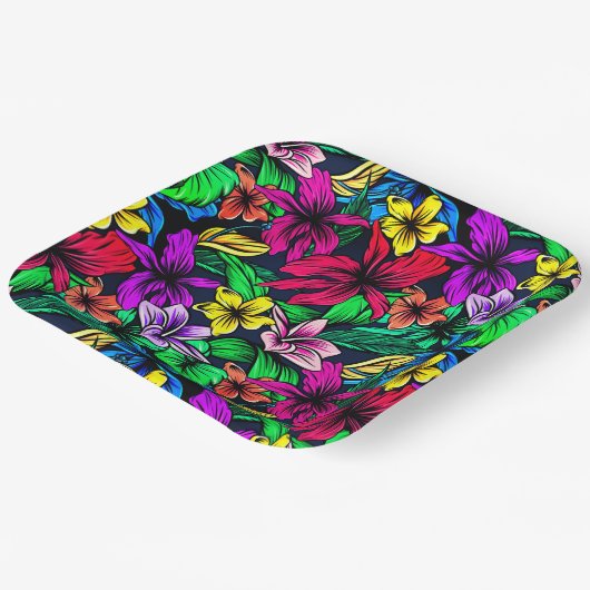 Hawaiian Print Papieren Bordje (Gebogen)