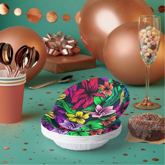 Hawaiian Print Papieren Kommen (Multi)