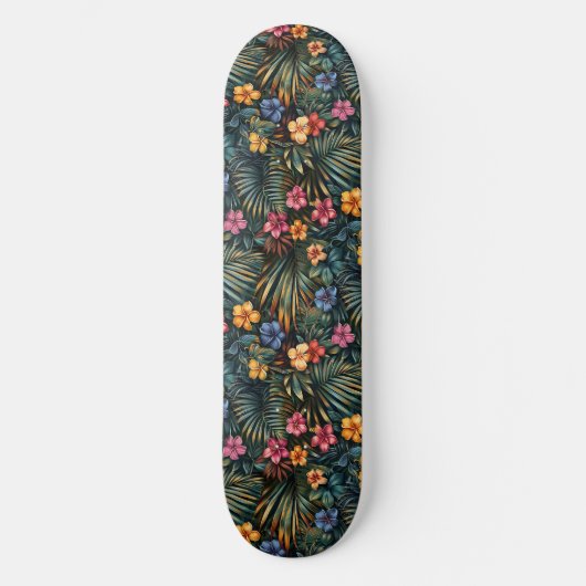 Hawaiian Print Persoonlijk Skateboard (Voorkant)