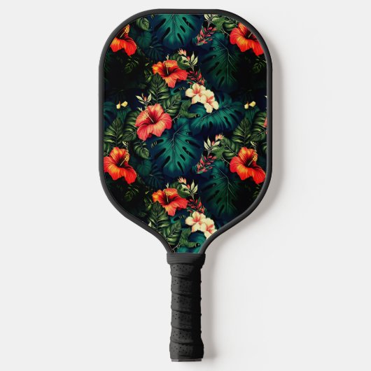 Hawaiian Print Pickleball Paddle (Voorkant)