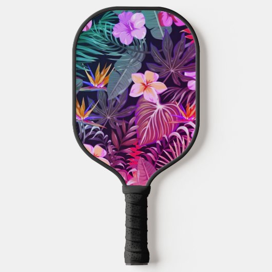 Hawaiian Print Pickleball Paddle (Voorkant)