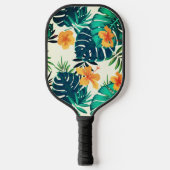 Hawaiian Print Pickleball Paddle (Voorkant)