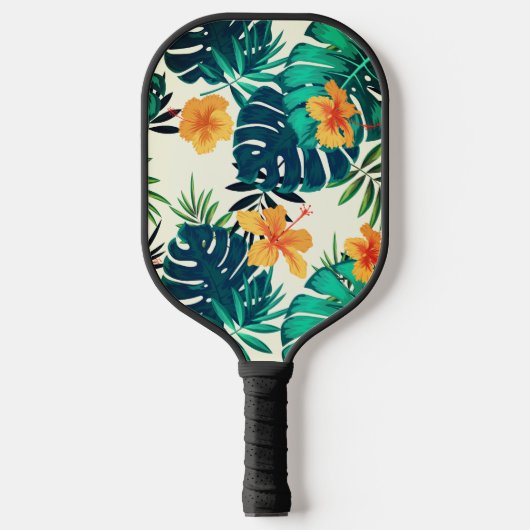 Hawaiian Print Pickleball Paddle (Voorkant)