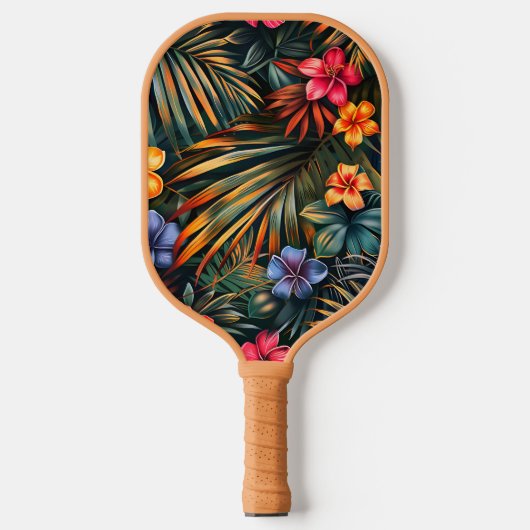 Hawaiian Print Pickleball Paddle (Voorkant)