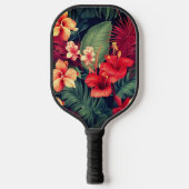 Hawaiian Print Pickleball Paddle (Voorkant)