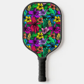 Hawaiian Print Pickleball Paddle (Voorkant)