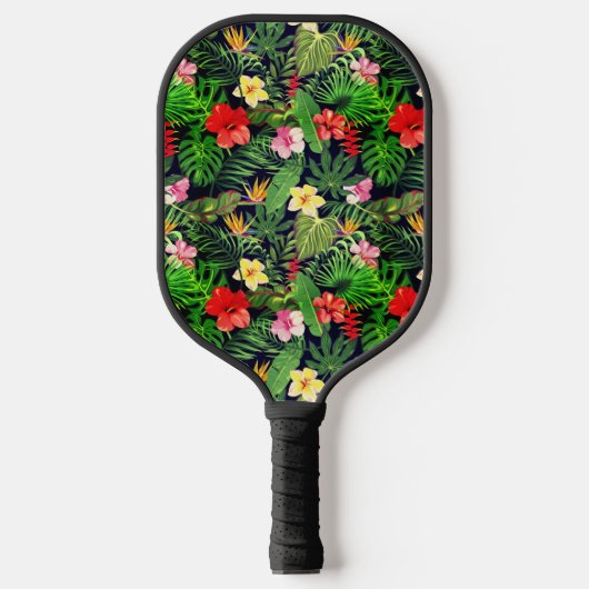 Hawaiian Print Pickleball Paddle (Voorkant)