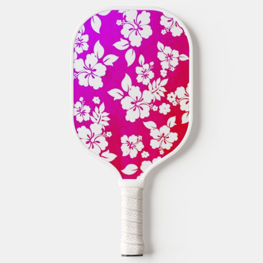 Hawaiian Print Pickleball Paddle (Voorkant)