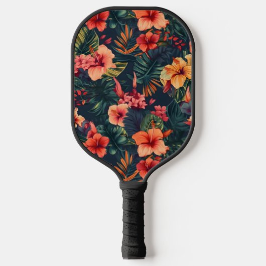 Hawaiian Print Pickleball Paddle (Voorkant)