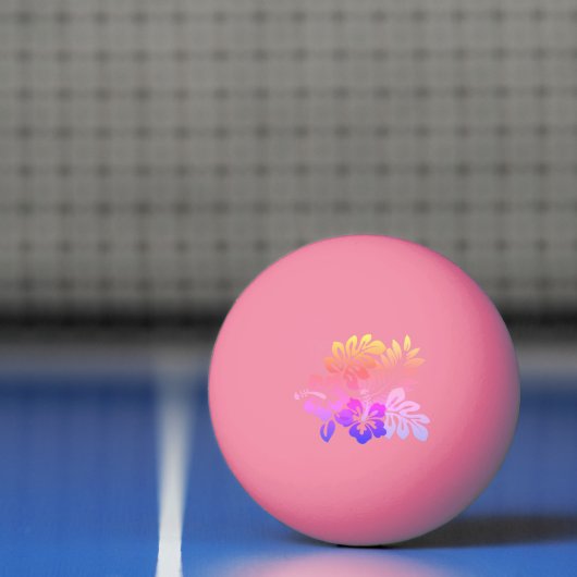 Hawaiian Print Pingpongbal (Net)