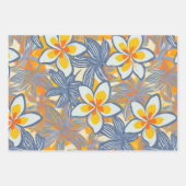Hawaiian Print plumeria patroon Inpakpapier Vel (Voorkant 2)