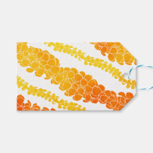 Hawaiian Print Puakenikeni lei Cadeaulabel