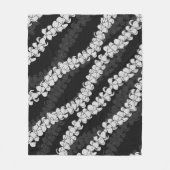 Hawaiian Print Puakenikeni lei Fleece Deken (Voorkant)