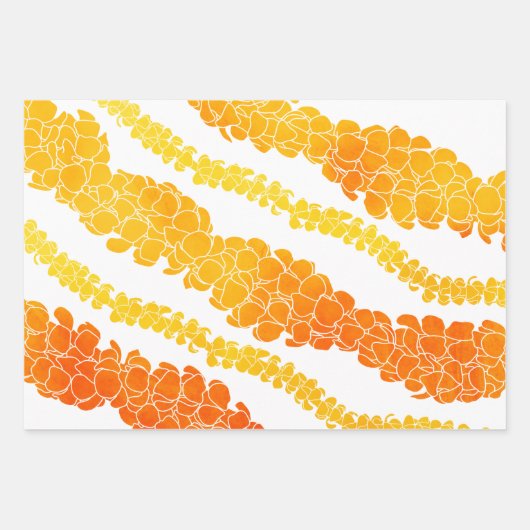 Hawaiian Print Puakenikeni lei Inpakpapier Vel (Voorkant 3)