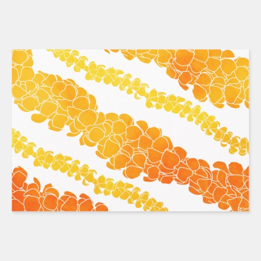 Hawaiian Print Puakenikeni lei Inpakpapier Vel (Voorkant)