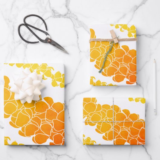 Hawaiian Print Puakenikeni lei Inpakpapier Vel (Voorkant)