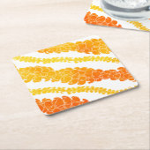 Hawaiian Print Puakenikeni lei Kartonnen Onderzetters (Schuin)