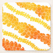 Hawaiian Print Puakenikeni lei Kartonnen Onderzetters (Voorkant)