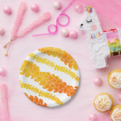 Hawaiian Print Puakenikeni lei Papieren Bordje (Feest)