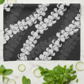 Hawaiian Print Puakenikeni lei Theedoek (Gevouwen)