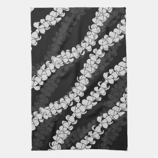 Hawaiian Print Puakenikeni lei Theedoek (Verticaal)