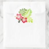 Hawaiian Print Ronde Sticker (Tas)