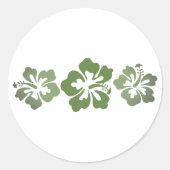 Hawaiian Print Ronde Sticker (Voorkant)