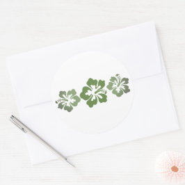 Hawaiian Print Ronde Sticker